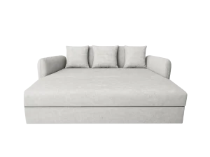 A CloudRest 2-Seater Sofa-Cum-Bed adorned with decorative pillows.