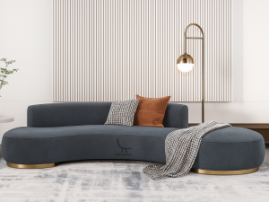 Spacious modern living room with large windows, wood flooring, and a blend of vintage vs. contemporary furniture.