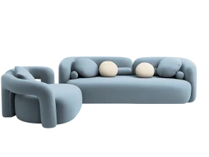 A Bubble Sofa sofa and chair set arranged in a stylish living room setting.