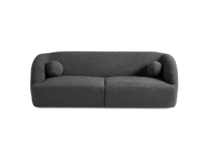 Anna Gray French Sofa with decorative pillows, creating a cozy and inviting living space.